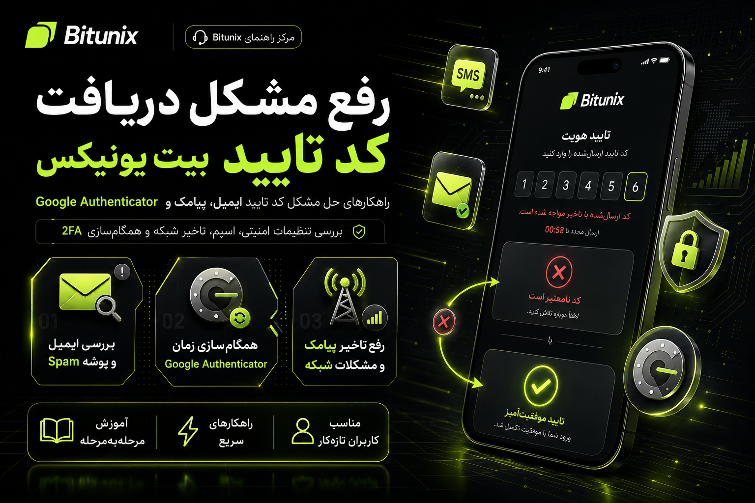 رفع مشکل دریافت کد تایید بیت یونیکس